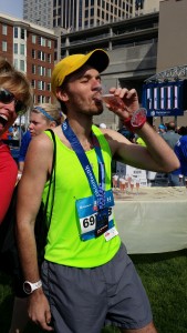 Post race 2015 Capital City Half Marathon wine -- Achieving Millennial