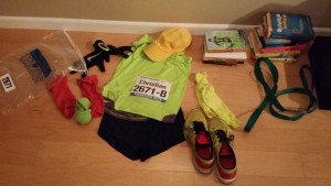 Obligatory Columbus Marathon race outfit picture -- achieving millennial